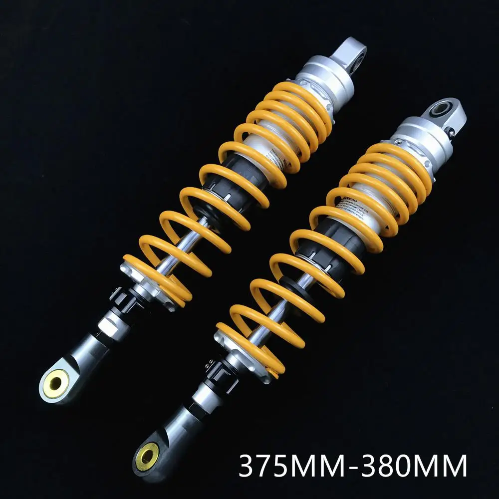 Мотоциклетные газовые задние амортизаторы универсальные для Yamaha Nmax Xmax Cygnus Bws Pcx150 Honda Kawasaki Suzuki скутер Байк - Цвет: 375 to 380 one pair