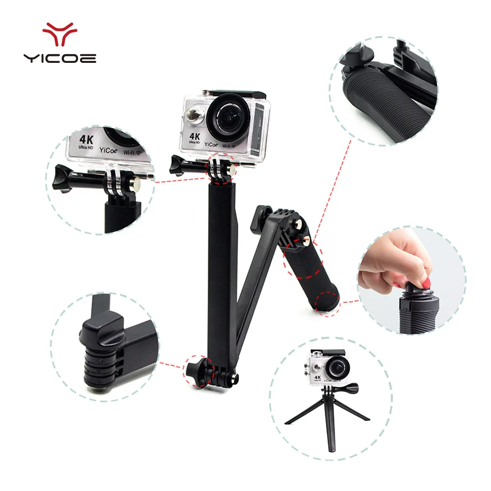 Для Go Pro hero 6 5 Чехол штатив крепление селфи Палка Набор для Xiaomi yi 4 k Gopro7 3 SJCAM экшн