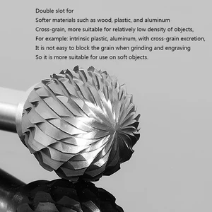 Сферическая головка для резьбы по дереву, D-образная, из сплава