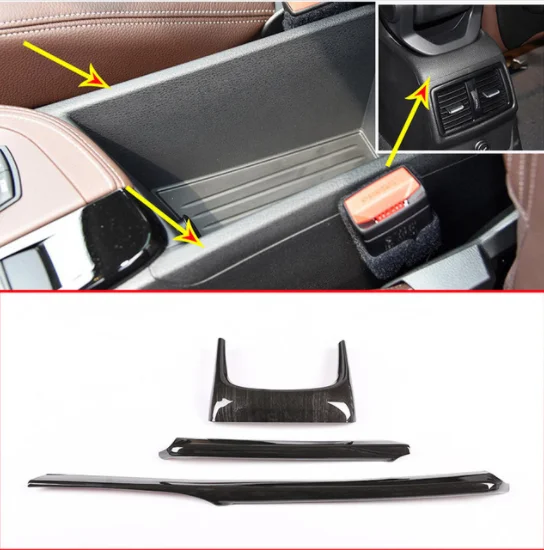 3pcs Black Wood Grain ABS Car Center Armrest Box Decoration Trim Parts For BMW X1 F48 2016-19 X2 F47 2018 2019 Left Hand Drive | Автомобили
