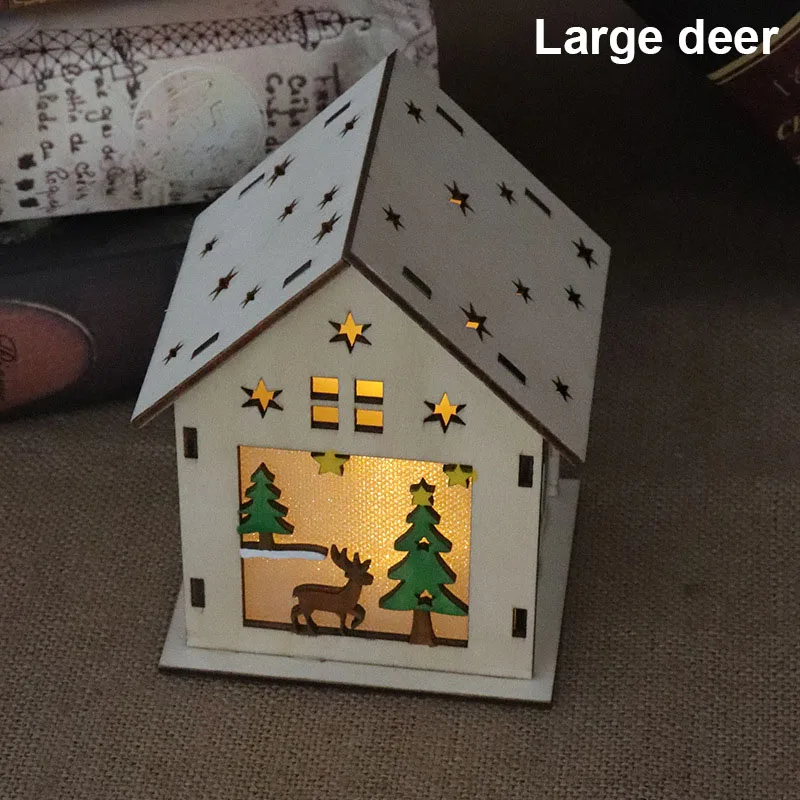 Large deer Светодиодный светильник в виде рождественской елки с изображением дома Санта Клауса, подвесной светильник, рождественский подарок, Декор для дома P7Ding - Цвет: Large deer