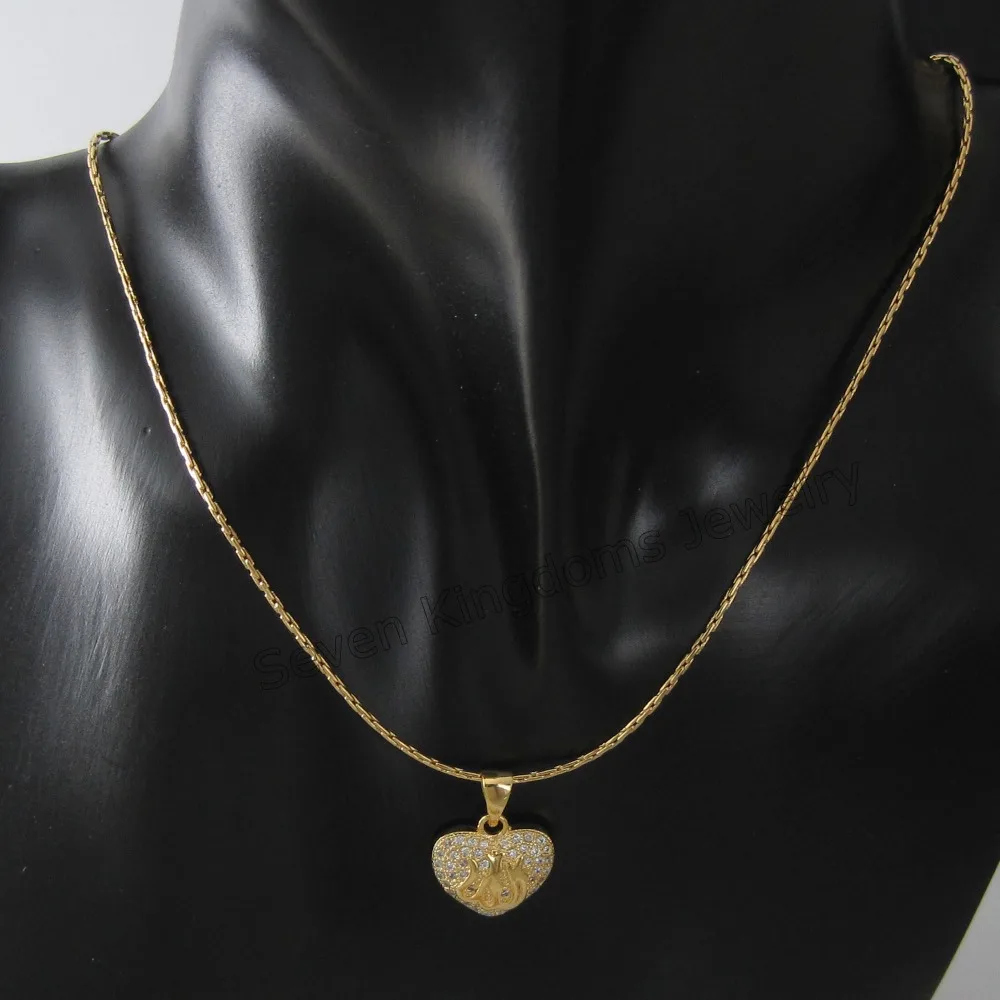 Минимальный заказ на 10 $ тонкий кулон в мусульманском стиле с желтым золотом GP 18