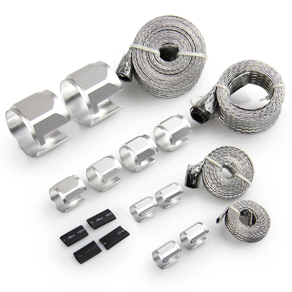 Stainless Braided Sleeve Cover Kit for Engine Vacuum Heater Fuel Dress Up Line Hose - Protect Fuel, Vacuum, Radiator, and Heater image 3