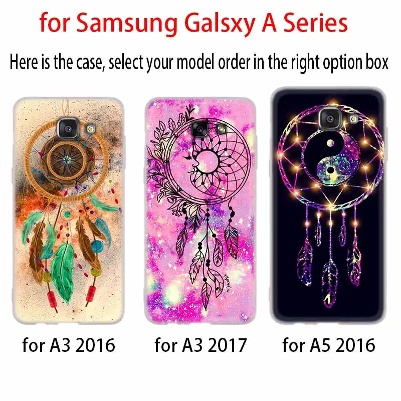 Чехол для Samsung A42 A52 A72 A32 A12 A71 A51 A70 A50 A20 A30 A20S A21S A50S A6 A7 A8 2018 Ловец снов акварельный