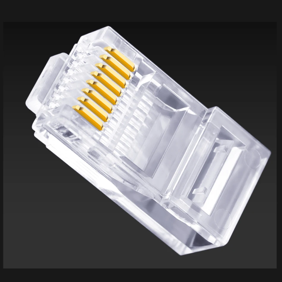 Разъем JKING EZ rj45 100 шт. разъем cat6 cat5e сетевой вилка utp 8P8C Неэкранированные модульные
