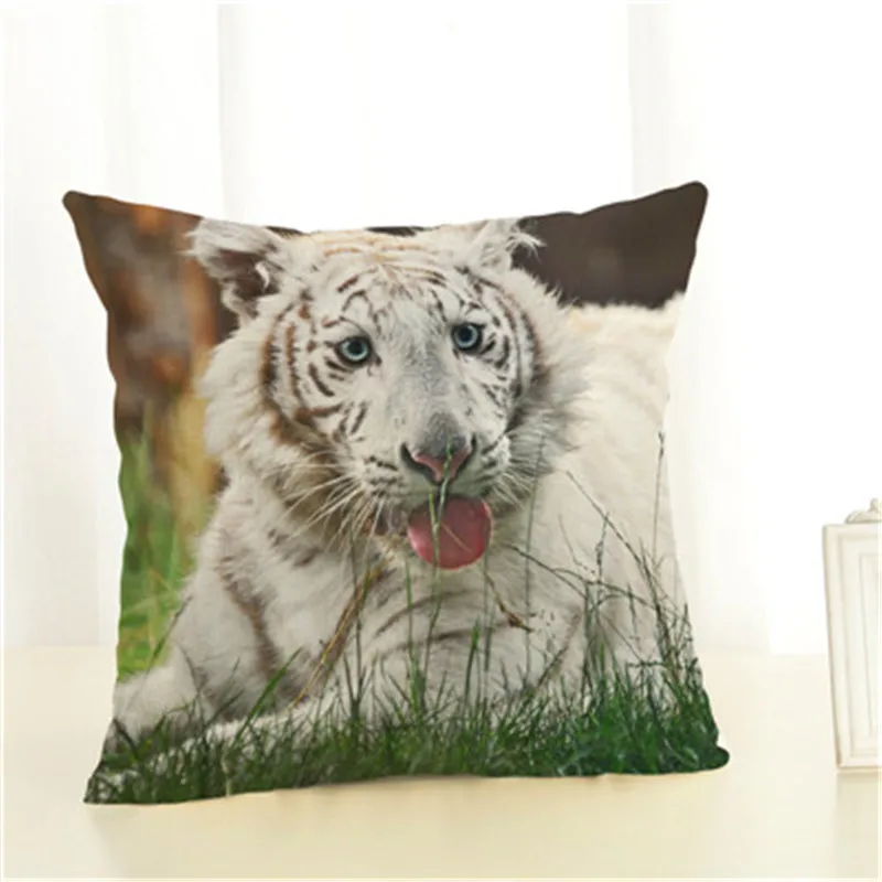Тигр чехол для подушки с принтом домашний декор декоративный Чехол диванной