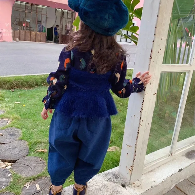 Осень-зима Новое поступление Детский свитер chifuna на бретельках для девочек милая