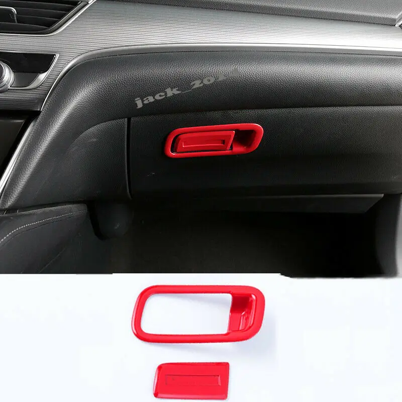 

ABS Red Interior Storage Door Handle Cover Trim for Honda Accord 2018-2019 10th