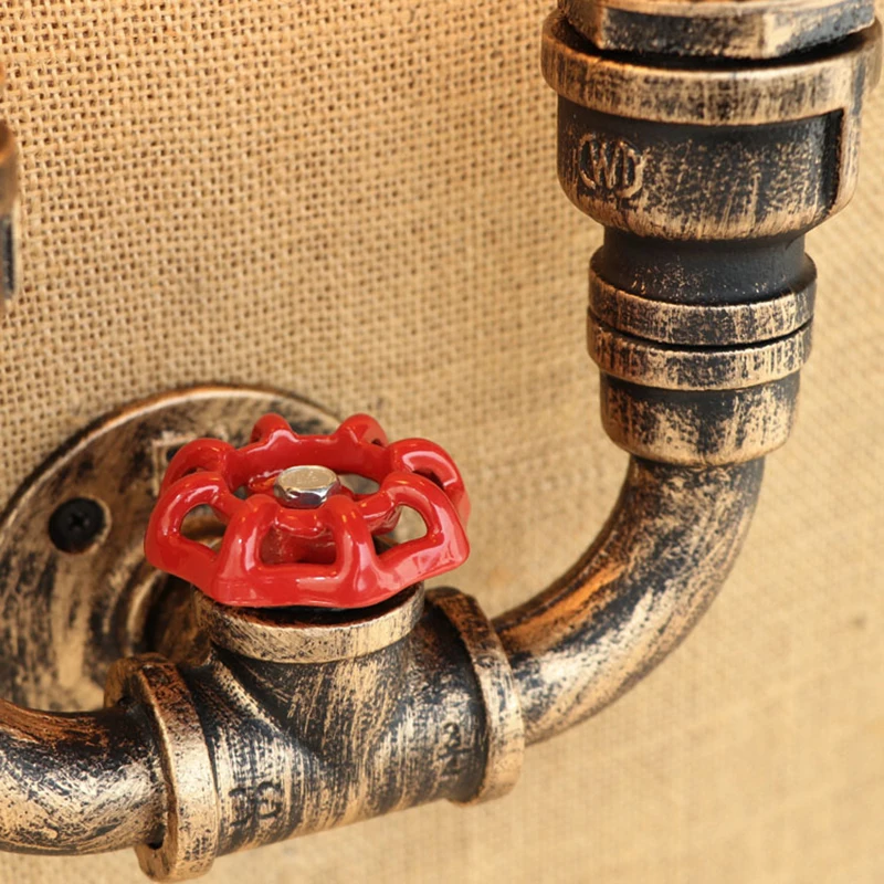 Европейская винтажная промышленная настенная лампа 2 светильника с железной