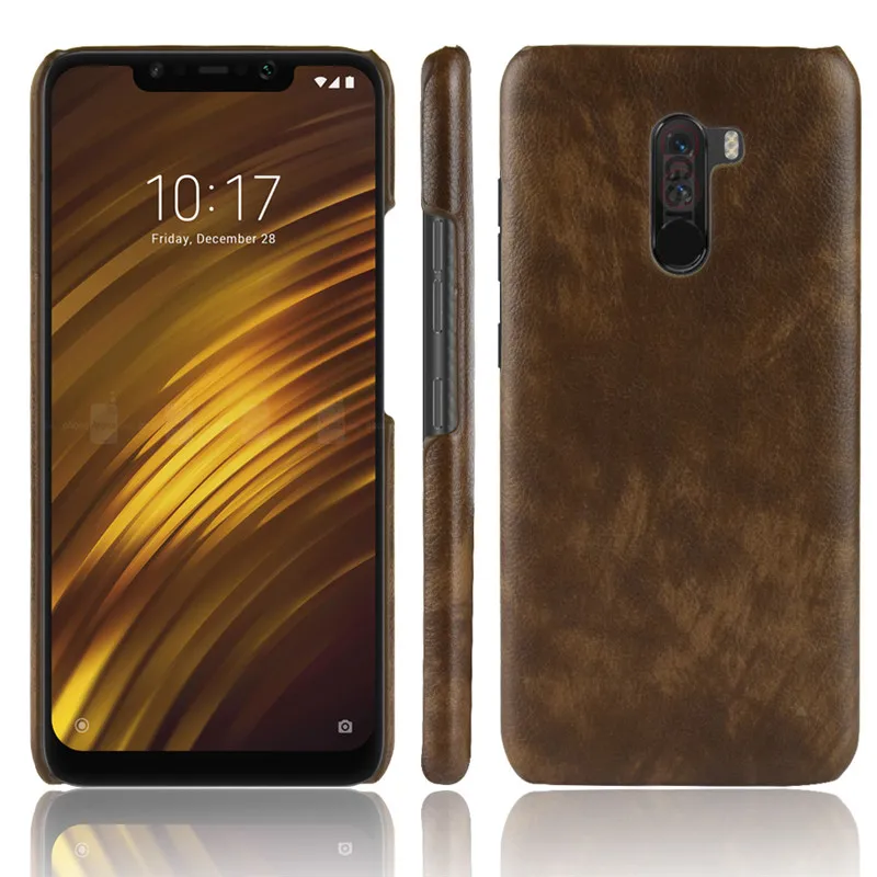 Роскошный винтажный кожаный чехол для Xiaomi Pocophone F1 ультра тонкий жесткий Защитный