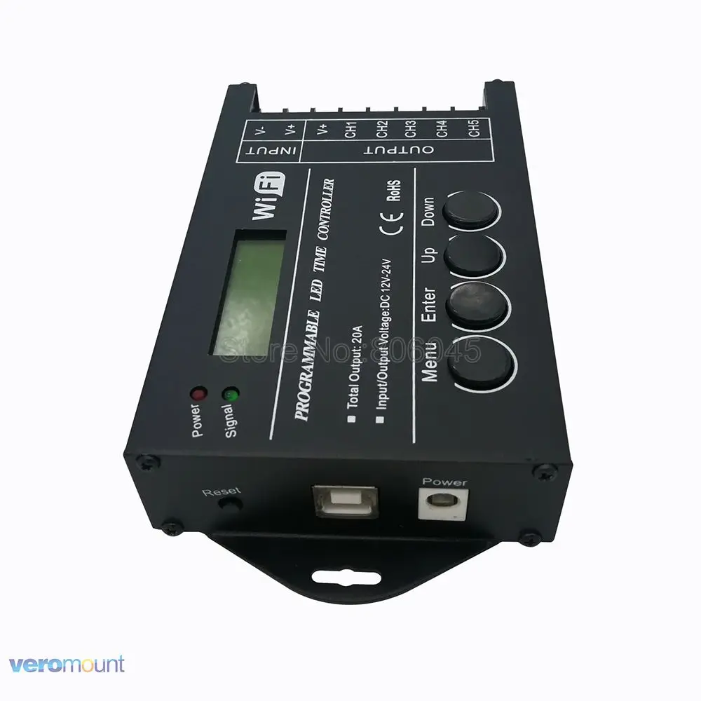 Программируемый светодиодный контроллер для аквариума 12 В постоянного тока 24 TC421