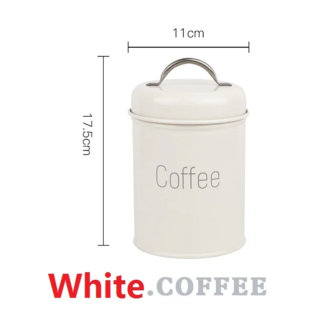 WhiteCoffee 1-3 шт./компл. Чай Кофе Suga резервуар для хранения крышка Железный Кухня посуда Многофункциональный Круглая Коробка Чехол бытовые качественные красивые - Цвет: WhiteCoffee