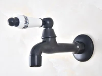 black oil rubbed bronze single ceramic handle bathroom mop pool faucet garden water tap laundry sink water taps mav336
