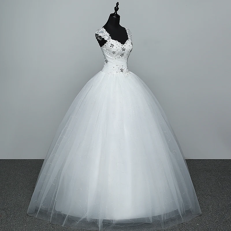 Свадебное платье, vestido de noiva, белые свадебные платья «Принцесса», с блестками, на шнуровке, свадебные платья, бальное платье невесты