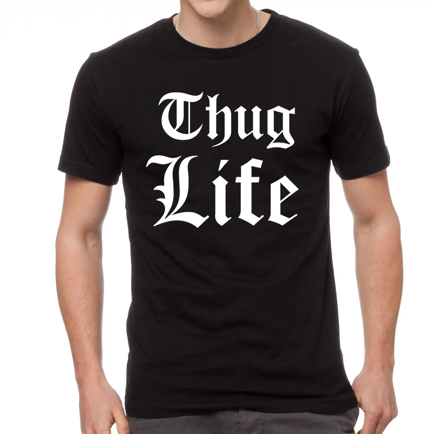 Мужская футболка в стиле хип хоп с логотипом Thug Life Tupac гангста гангстера футболки