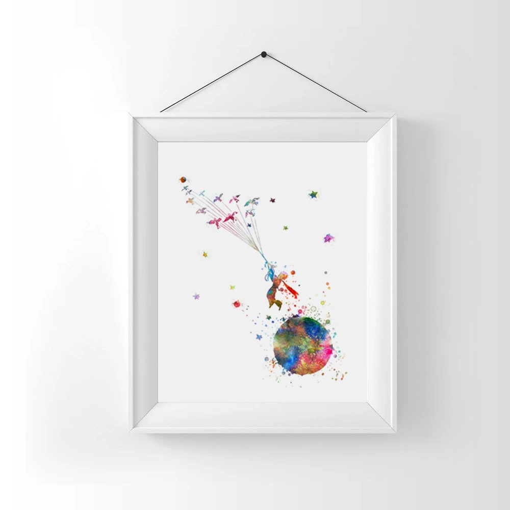 Цветная Акварельная Художественная печать Жикле Настенный декор для детской