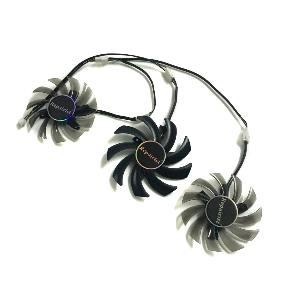 3 шт./lset R9 270X/370X видеокарты охлаждающий вентилятор GPU для Dataland Powercolor DEVIL 270X 370X