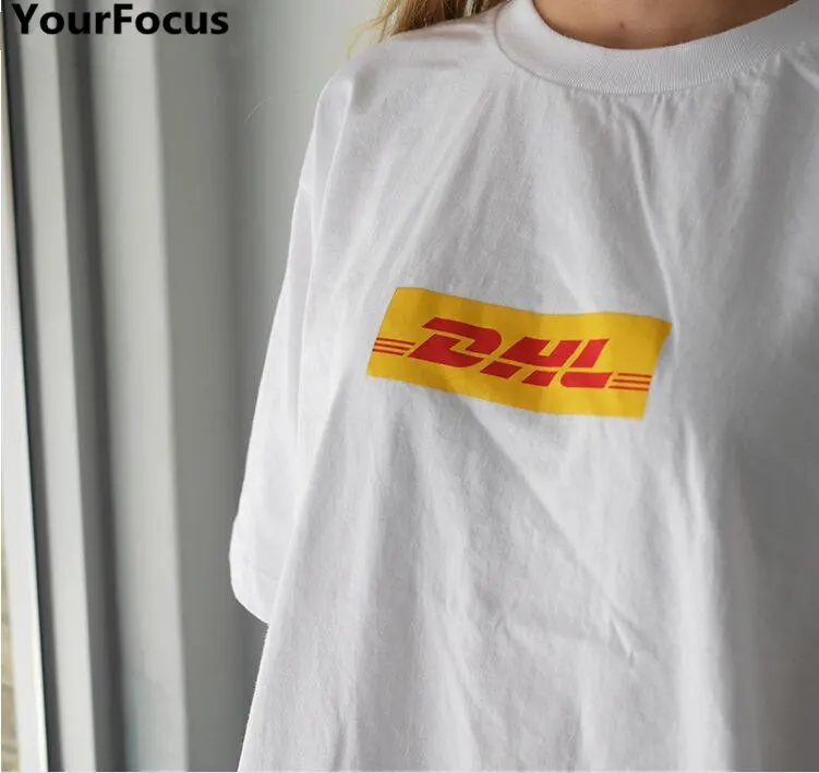 Лето Harajuku ins популярный стиль винтажная Повседневная футболка для dhl с буквенным