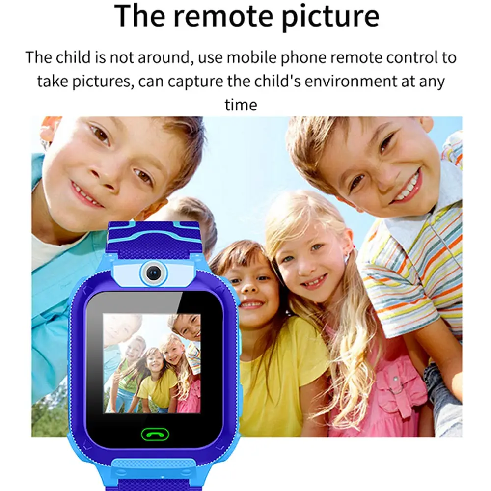 Q12B Водонепроницаемые Детские Смарт часы SOS Antil lost Smartwatch 2G sim карты вызова