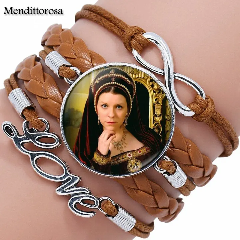 Модные брендовые ювелирные изделия Anne Boleyn со стеклянным кабошоном Многослойный