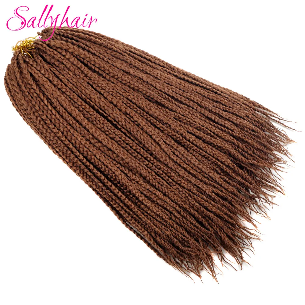 Sallyhair самых лучших брендов, 3X афро коробка косы 18 дюймов 22 шт./упак. синтетические накладные волосы на крючке, затененные, эффектом деграде(переход от темного к буксировочный тона плетеные волосы для наращивания чёрный; коричневый Bug