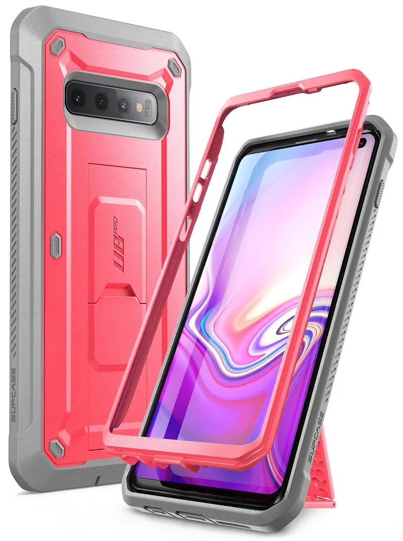 Pink SUP чехол UB Pro для samsung Galaxy S10 чехол 6,1 дюймов полный корпус прочная подставка чехол Чехол без встроенной защиты экрана - Цвет: Pink