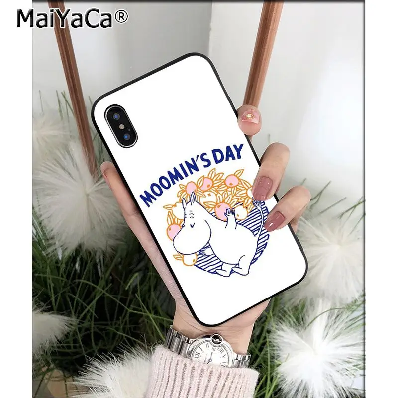Мягкий силиконовый чехол MaiYaCa Moomin Pikku myy для iPhone X XS MAX 6 6S 7 7plus 8 8Plus 5 5S