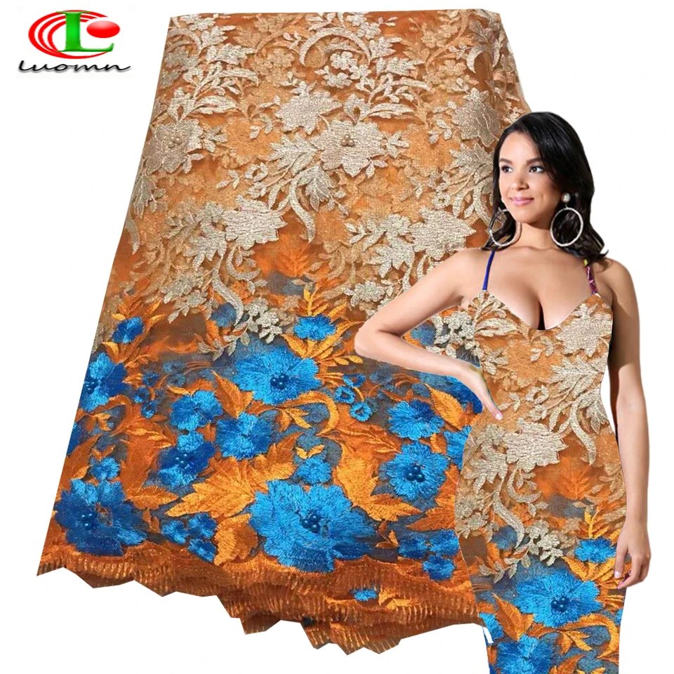 Французская кружевная ткань в нигерийском стиле 2018 африканская Тюлевая высокого