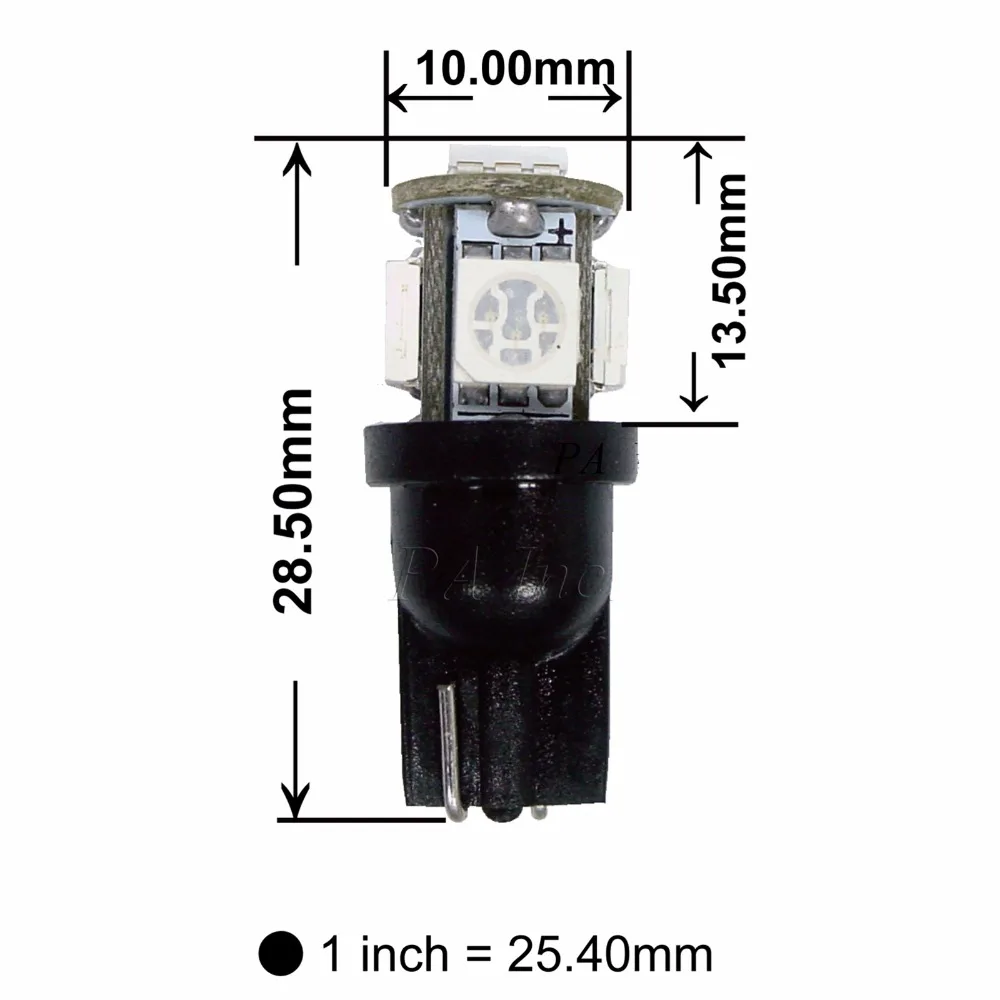 PA LED 6 шт. x T10 194 5SMD 5050 Светодиодные лампы для автомобиля задние фары белого цвета 12