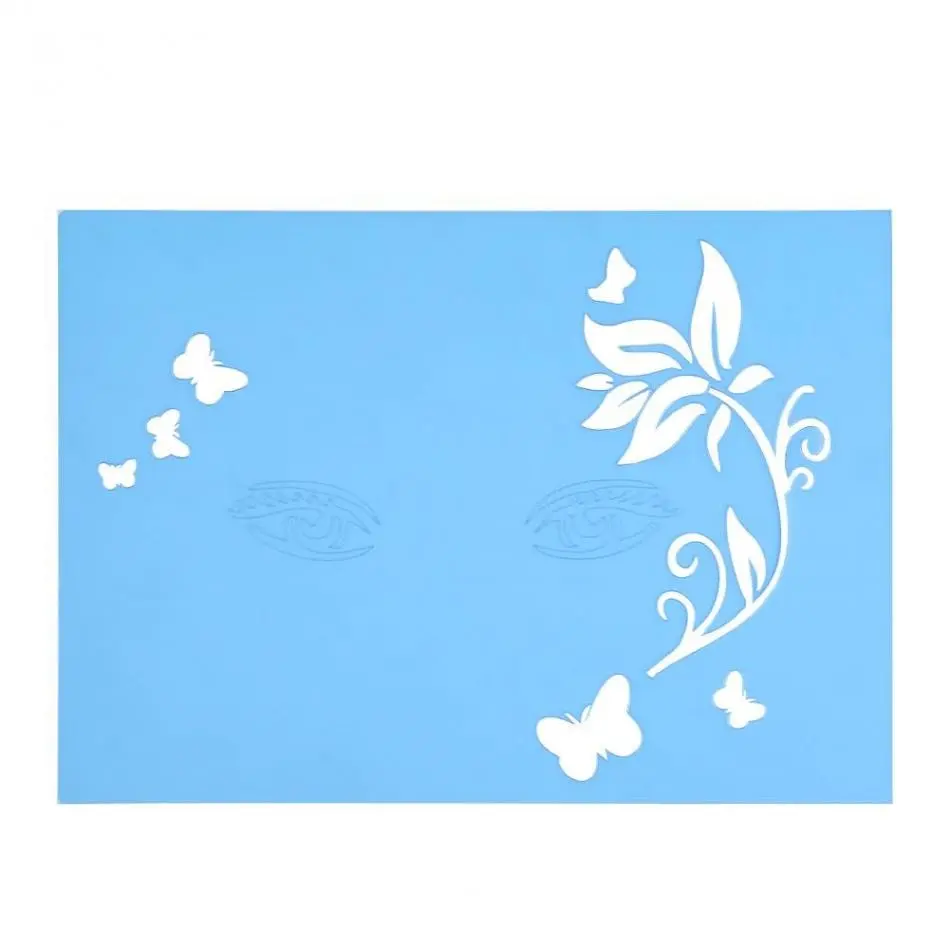 Мягкий трафарет под краску для лица многоразовый шаблон тату краски макияж