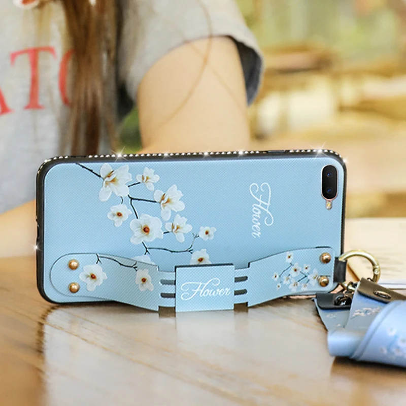 Чехол для OPPO RX17 Neo роскошный чехол с бриллиантами и разбитыми цветами R17 R15X K1 AX7 AX5