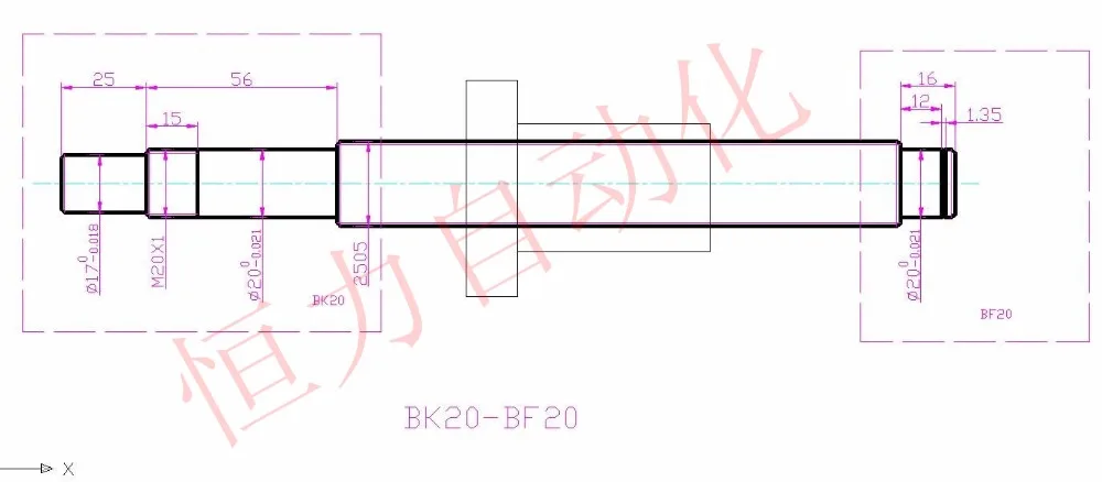 25 мм DFU RM 2505 шариковый винт L200/300/350/400/500/550/600/650/700/800/900/1000 мм endmached для BKBF20+ двойной гайкой для CNC XZY