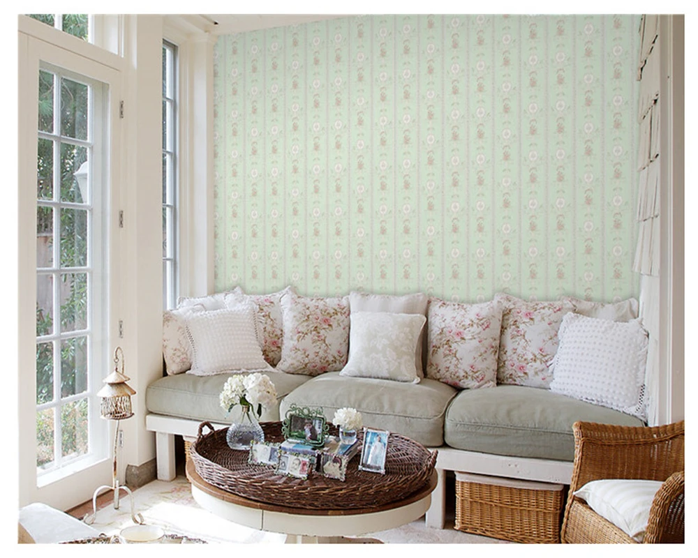 3-мерный теплый сад вертикальные полосы обои спальня гостиная фон нетканые ткани