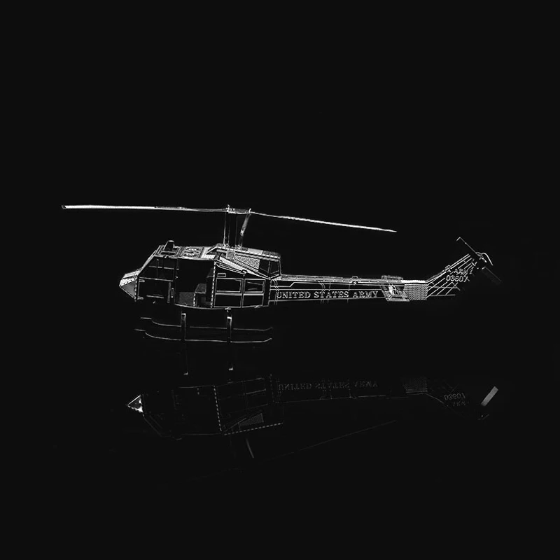 2015 Hot Sale UH-1 IROQUOIS Scale Models DIY 3D Metallic Puzzle Airplane Model Toys Decoration Homemade For Boy Gift | Игрушки и хобби