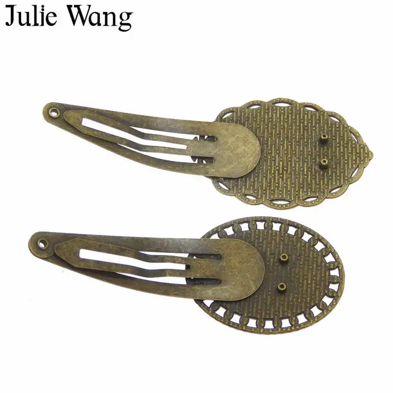 Julie Wang античные бронзовые заколки для волос пустая основа соответствующий