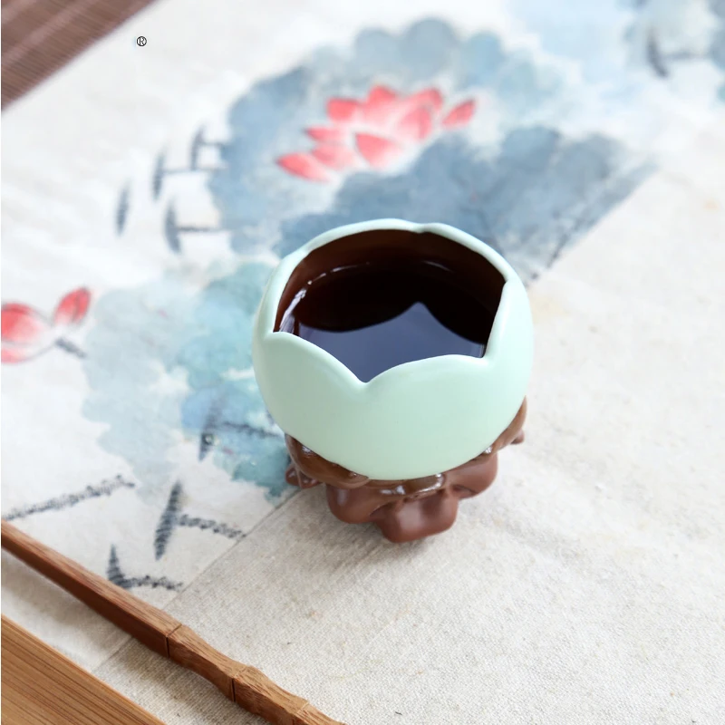 Китайский Зодиак фиолетовый глина Celadon чайный горшок чашка для чая, гайвань, портативный дорожный чайный сервиз, в форме животного чайный сервиз керамика чайная чашка Quik
