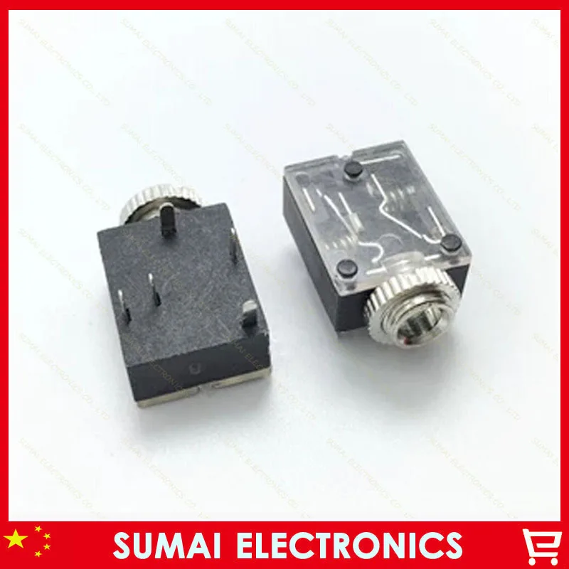 Бесплатная доставка 20 шт. 3 5 мм аудио разъем для наушников с винтом DIP стерео