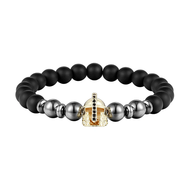 Японский рыцарь Спартанский ГЛАДИАТОР ШЛЕМ Гладиатор рок жемчужный браслет CZ