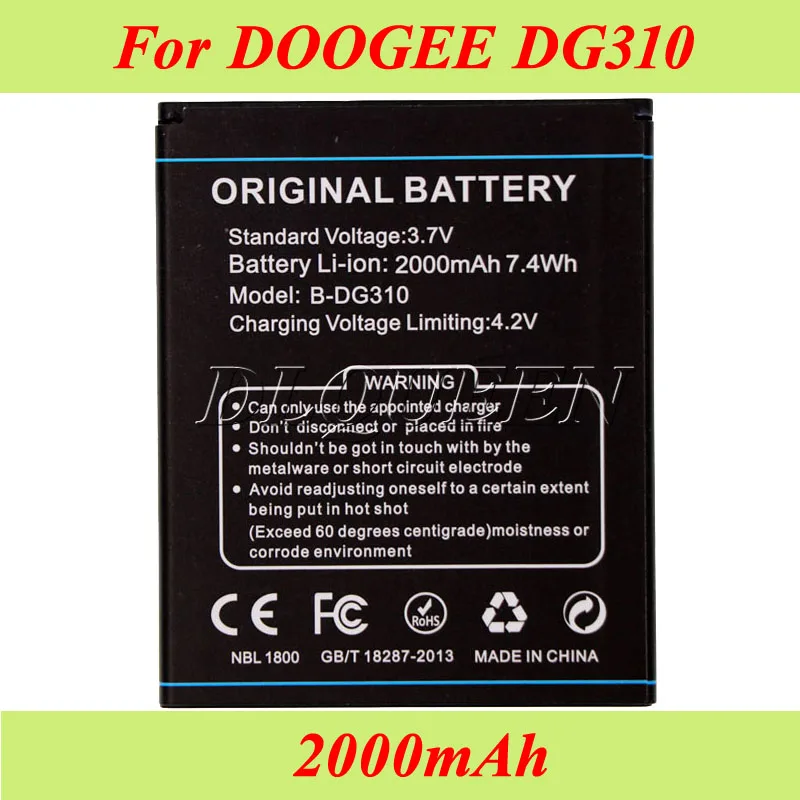

10PCS/LOT 2000mah For Doogee DG310 Battery Batterie Bateria Accumulator AKKU B-DG310