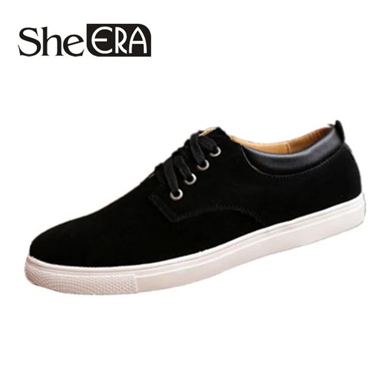 

2018 Fashion Men Casual Shoes New Spring Men Flats Lace up Male Cow Suede Men PU Leather Shoes zapatillas hombre for dropshippin