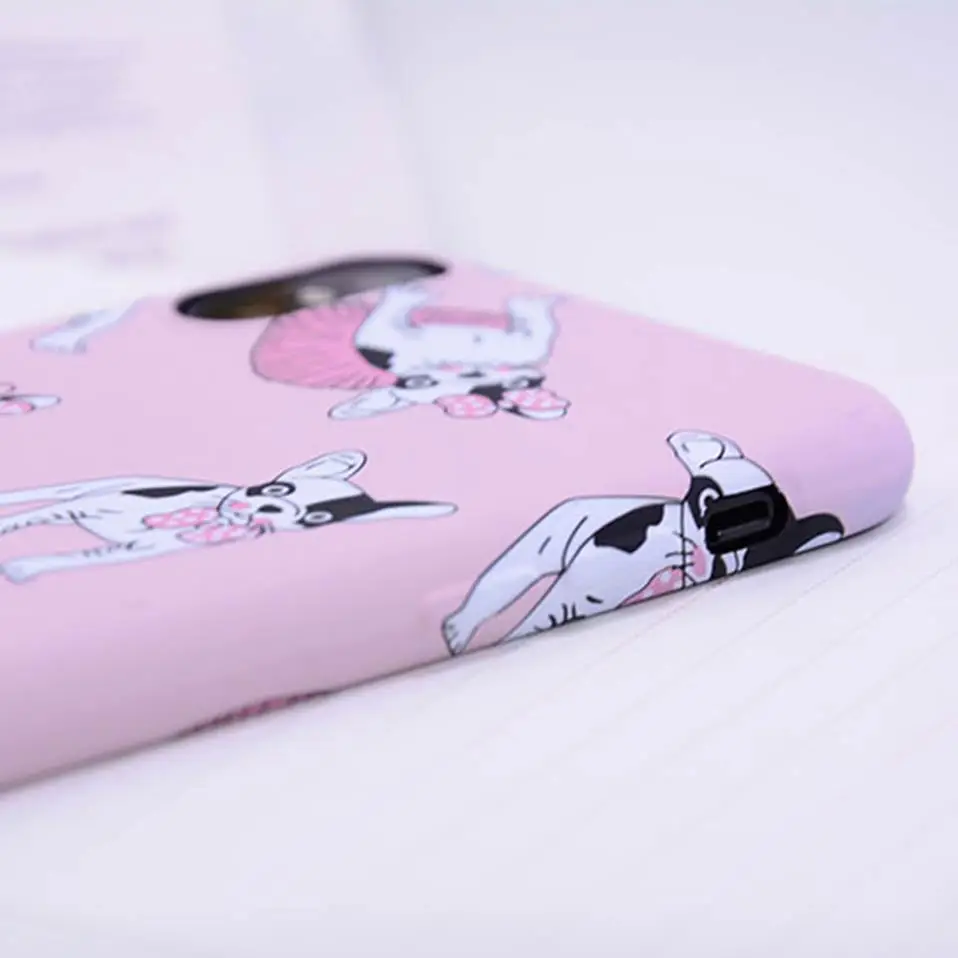 ТПУ Телефон чехол для iPhone 6 S 7 8 плюс очки собака Чехлы X милый рисунок собаки Капа