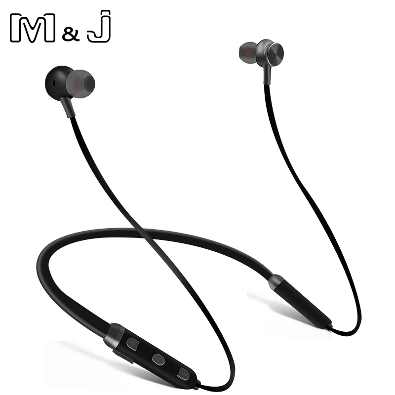 M &amp J F02 шейные Bluetooth-наушники Беспроводные наушники для Xiaomi IPhone Стереонаушники