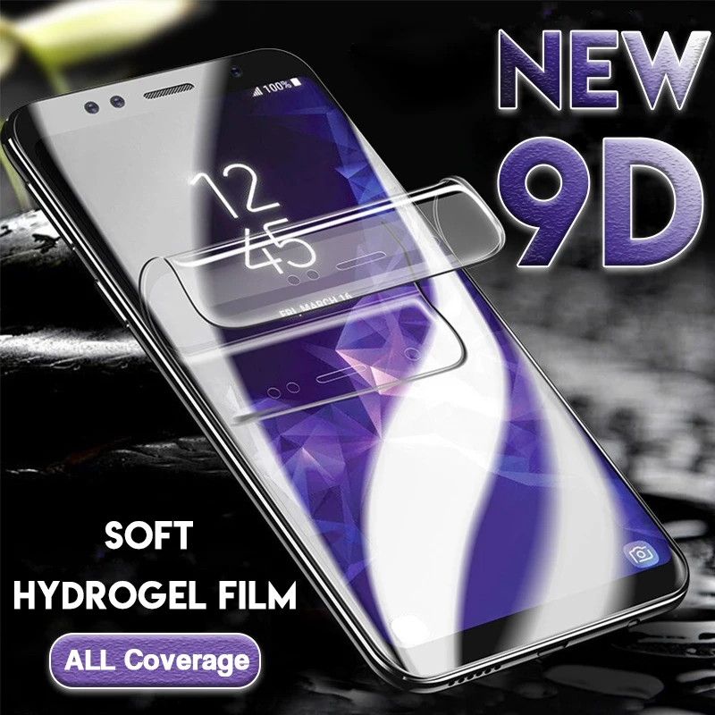 9D мягкий гидрогель Защитная пленка для Samsung Galaxy S8 S9 S10 Plus Note 8 9 Полный Экран