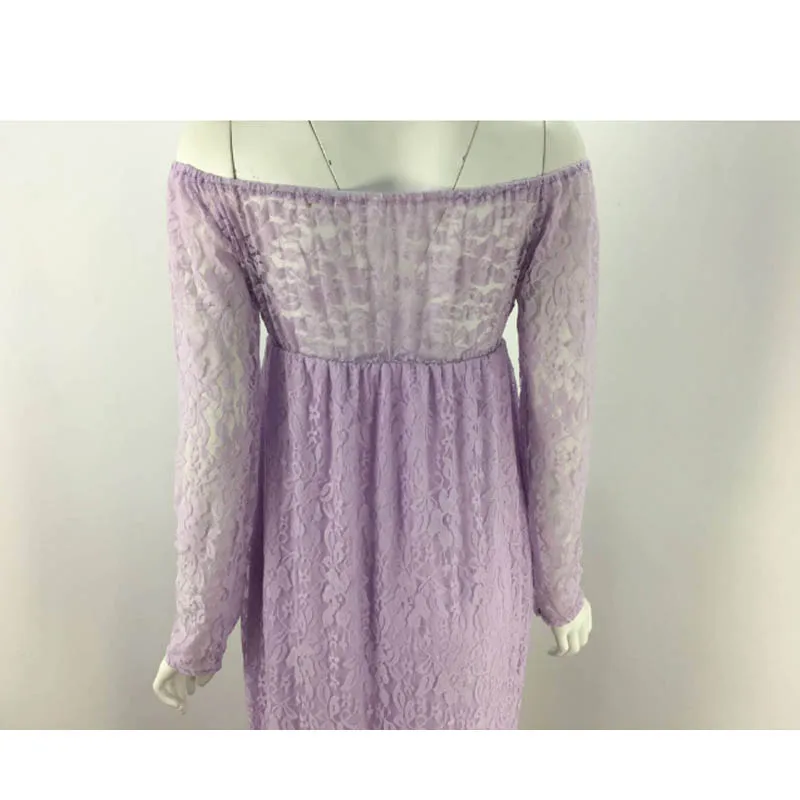 Кружевное платье с длинным рукавом для беременных без Плеч|Платья| |