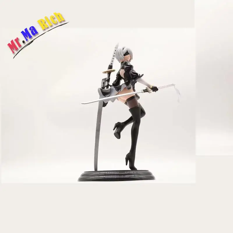 Новая японская аниме фигурка игры Nier: automata 2b Yorha NO.2 тип B черное платье меч Ver ПВХ 25
