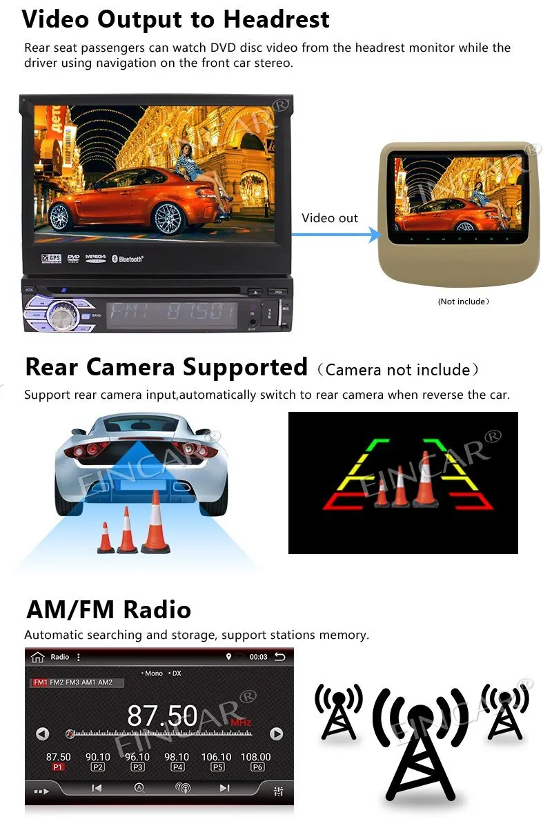 1 DIN Android 6 0 Автомобильный стерео приемник Bluetooth gps навигация Wi Fi Веб просмотр