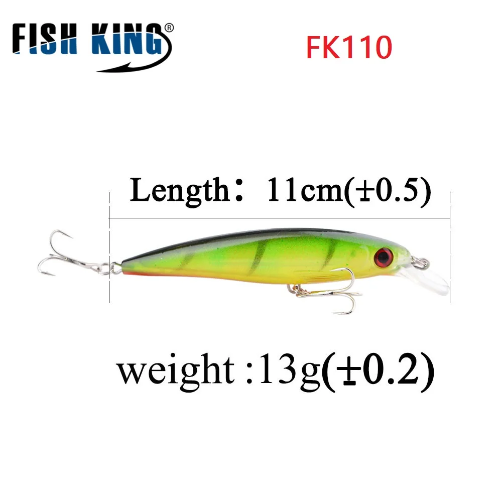 FISH KING, приманка для рыбалки, гольян, жесткая приманка, воблер, приманка для окуня, плавающая приманка, аксессуары для рыбалки, 3D, для глаз, медленная плавающая заглушка, Topwater711