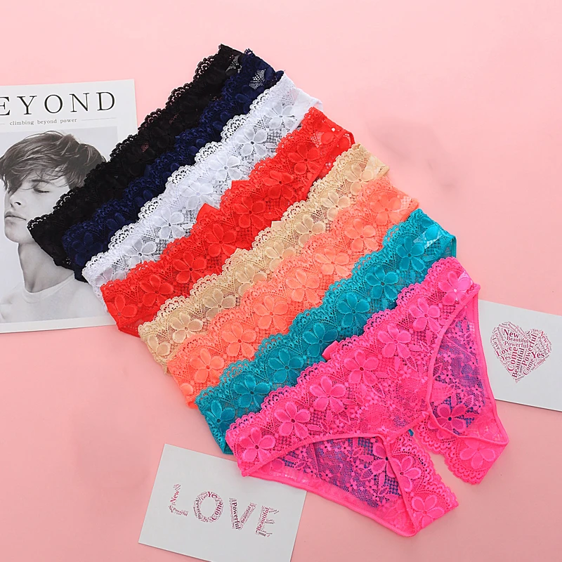 Женское нижнее белье стринги с бантом сексуальные кружевные трусики эротические