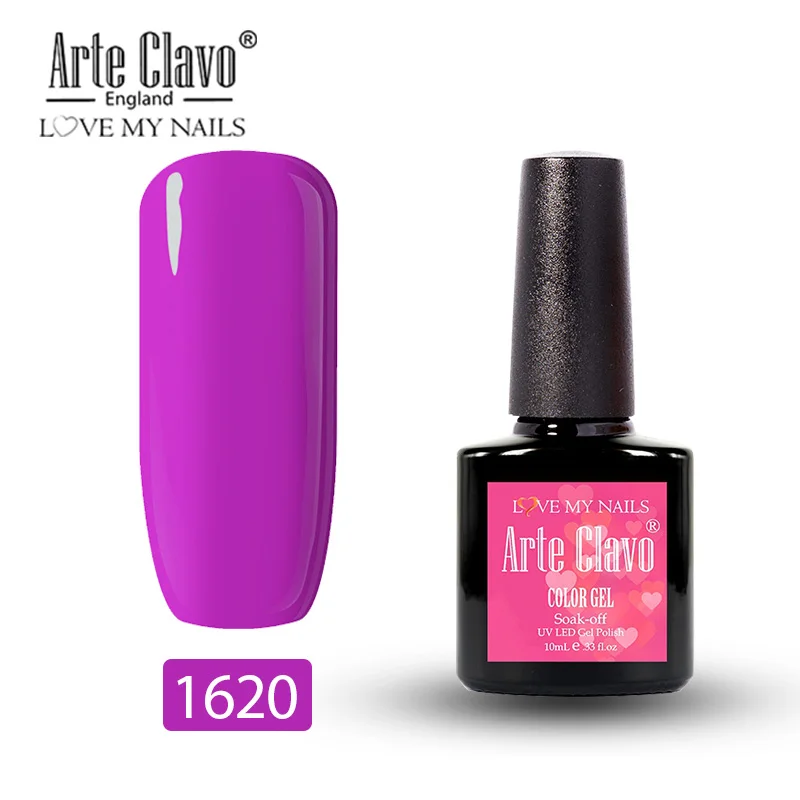 Arte Clavo 179 цветов УФ-гель для ногтей Полупостоянный Лаки ногти гель лак искусство светодиодный Лампа лак для ногтей замочить от УФ-гель лак - Цвет: 1620