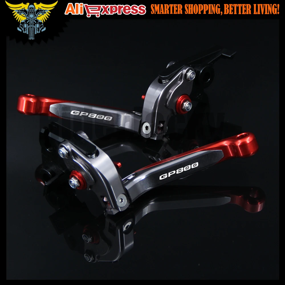 Лазерный логотип красный и Титан ЧПУ Регулируемая Складная Выдвижная мотоциклов